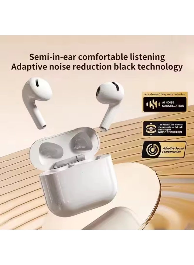 caijin In-ear wireless Bluetooth headset with microphone, heavy bass noise reduction, stereo, waterproof sports running headset, suitable for sports, work, study - Image 4