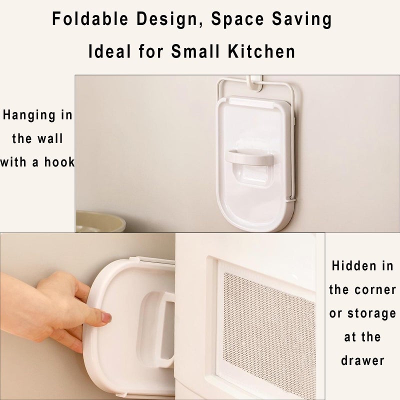 Falumnook Foldable Pot Lid Holder & Spoon Rest - ABS with Stainless Steel, Non-Slip Silicone Base, Holds Lids & Utensils, Dishwasher Safe, Space-Saving Kitchen Organizer for Countertop - Image 3