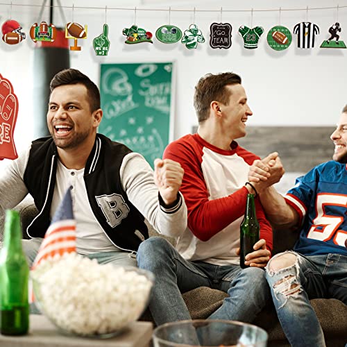 Yulejo 24 Pieces Football Wooden Hanging Ornaments for Christmas Tree Football Cutout Wood Ornament DIY Crafts Decorations Party Favors for Tree Bowl Game Day Decorations Sport Game Day Party Supplies - Image 3