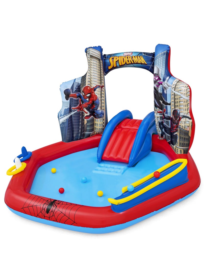 Bestway Bestway Inflatable Play Center Spiderman 211x206x127cm | Water Play Toys for Toddlers and Kids  - Image 1