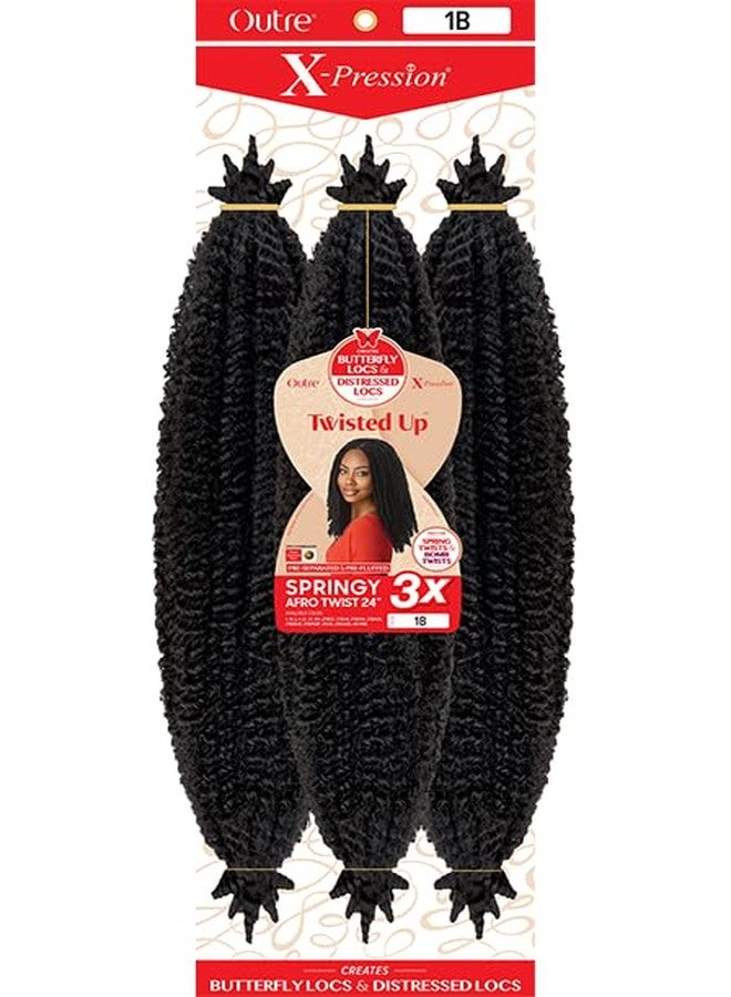 Outre X-Pression - Twisted Up - Springy Afro Twist 24" 3X (2 Pack, MEDIUM BROWN 4) - Image 5