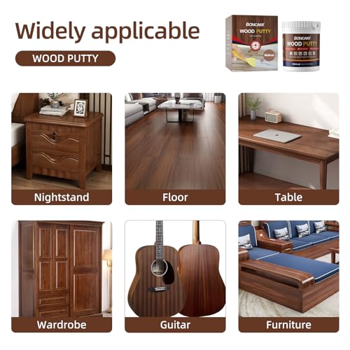 BONCART Walnut Wood Putty Filler - 9.87 Ounce Paintable Wood Filler for Furniture Repair - Image 5