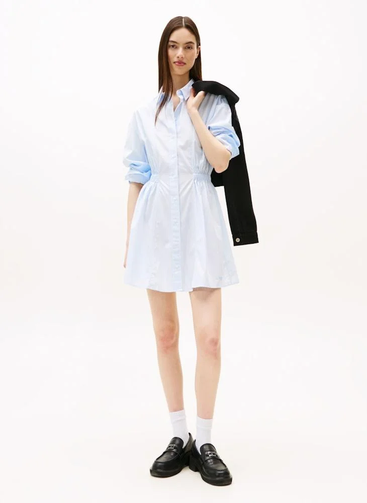 TOMMY JEANS Casual Pinstripe Shirt Dress