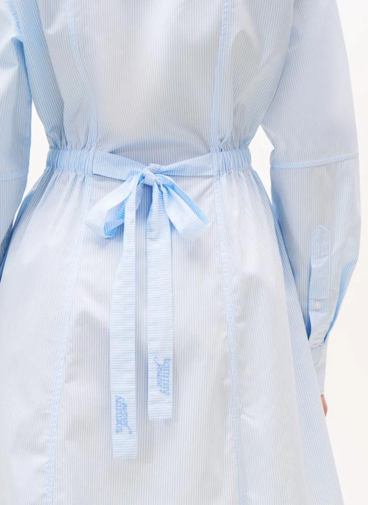 TOMMY JEANS Casual Pinstripe Shirt Dress