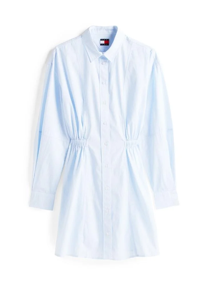 TOMMY JEANS Casual Pinstripe Shirt Dress