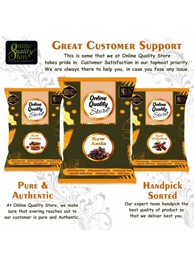 Online Quality Store Reetha Amla Shikakai Combo Raw Form - 600G |Raw Reetha For Hair |Aritha|Reetha|Ritha|Soapnuts (Sapindus Mukorossi) |Indian Gooseberry |Dried Shikakai, Acacia Concinna |Reetha Amla Shikakai Raw Shampoo |Hair Pack ,600G  - Image 4