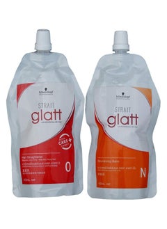 Glatt Professional Hair Straightener No.2 400ml and 400ml Neutralizer 0+N (Very Curly Frizy)