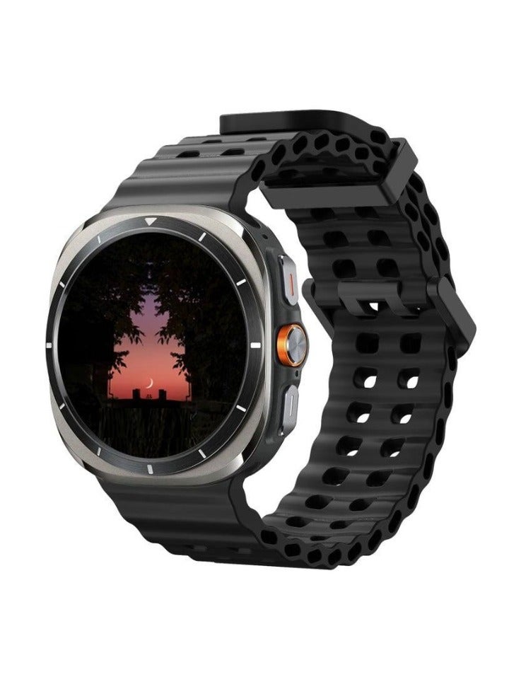 DUSALA Soft Silicone Adjustable Replacement Watch Strap for 47mm Smartwatch | Durable Sport Bracelet Compatible with Galaxy Watch 7 Ultra | Lightweight, Sweat-Resistant Band for Active Lifestyle | Easy Installation & Secure Fit – - Image 1