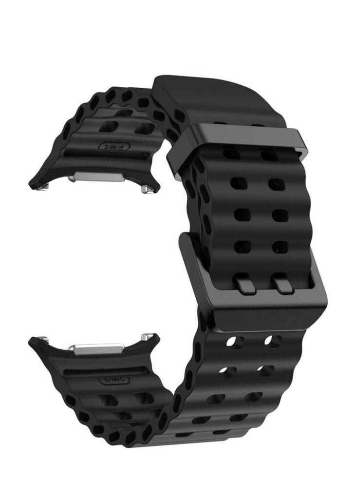 DUSALA Soft Silicone Adjustable Replacement Watch Strap for 47mm Smartwatch | Durable Sport Bracelet Compatible with Galaxy Watch 7 Ultra | Lightweight, Sweat-Resistant Band for Active Lifestyle | Easy Installation & Secure Fit – - Image 2