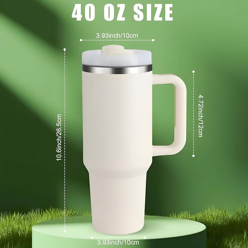 GABANIZ Stainless Steel Tumbler with Lid and Straw Vacuum Insulated Tumbler Double Wall Reusable Tumbler Bottle with Handle Leak Proof Tumbler for Office Gym - Image 3