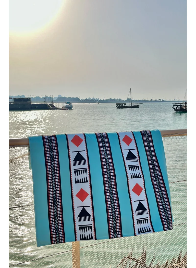 BU Towels Sadu Beach Towels | Eco-Friendly | Ultra-Soft &amp; Lightweight | Made from Bamboo viscose, &amp; recycled polyester (90 x 170 cm)