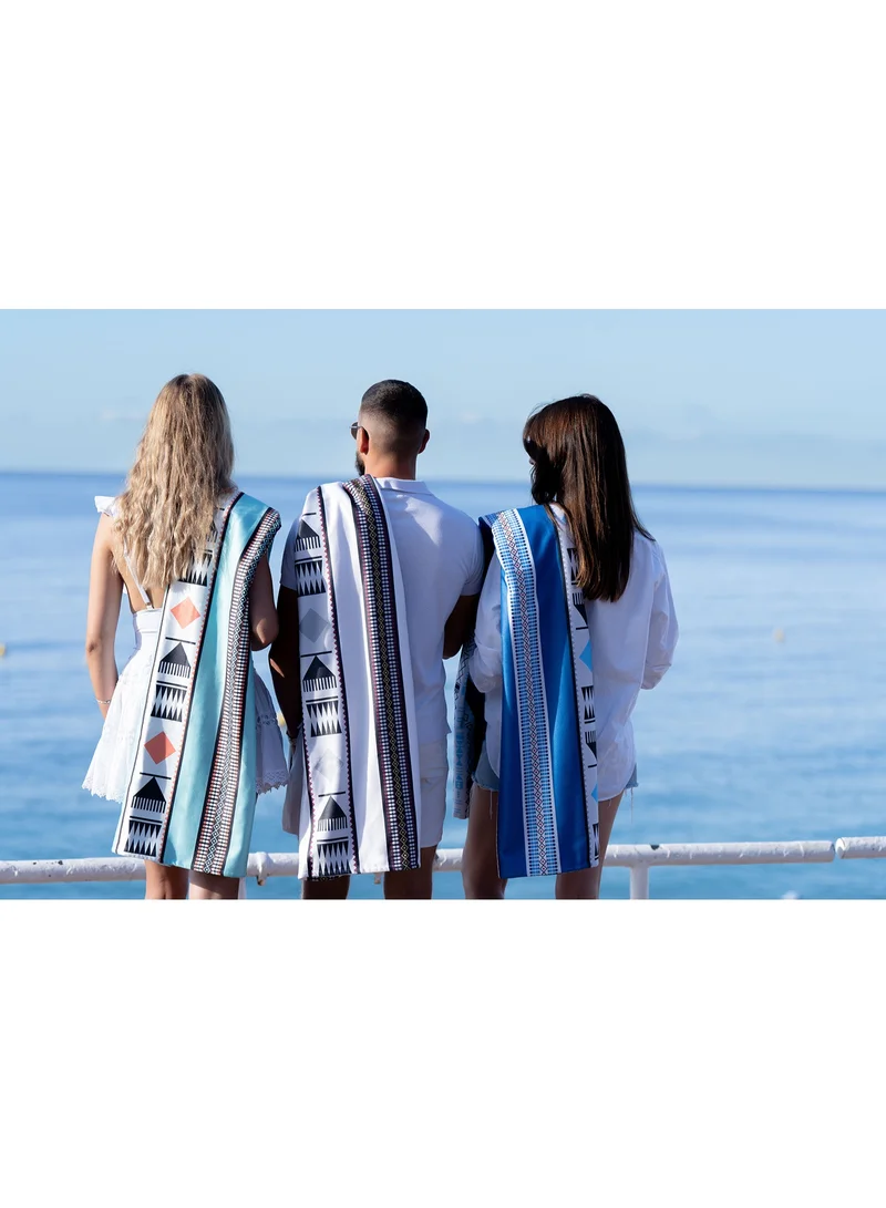 BU Towels Sadu Beach Towels | Eco-Friendly | Ultra-Soft &amp; Lightweight | Made from Bamboo viscose, &amp; recycled polyester (90 x 170 cm)