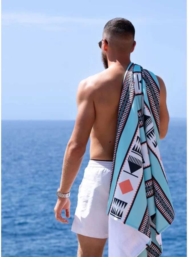 BU Towels Sadu Beach Towels | Eco-Friendly | Ultra-Soft &amp; Lightweight | Made from Bamboo viscose, &amp; recycled polyester (90 x 170 cm)
