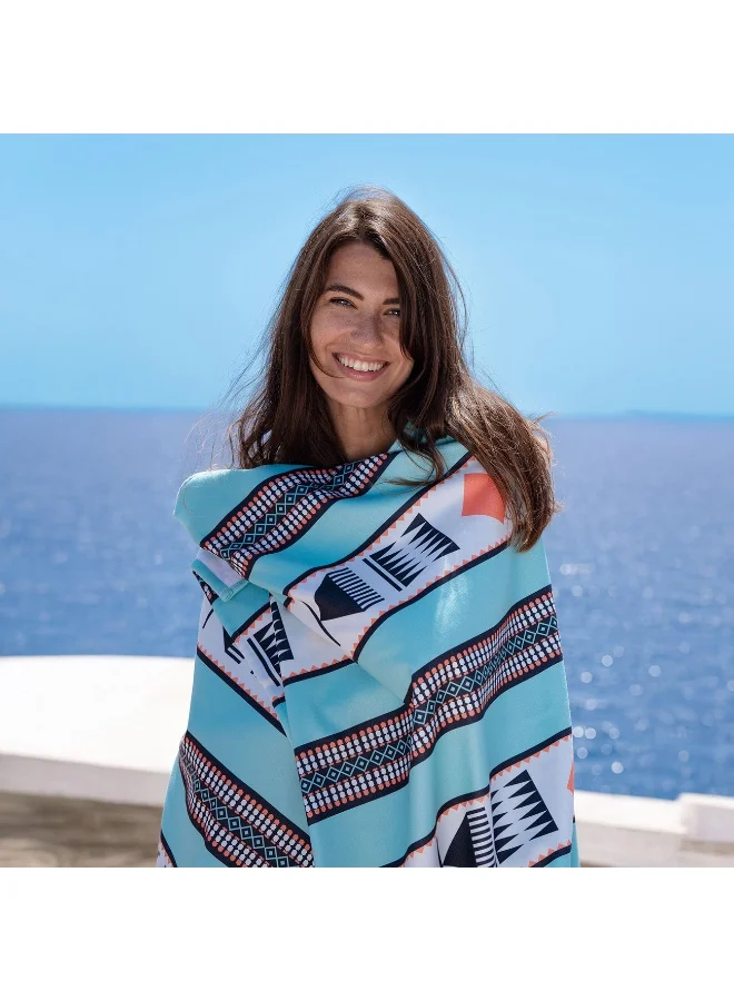 BU Towels Sadu Beach Towels | Eco-Friendly | Ultra-Soft &amp; Lightweight | Made from Bamboo viscose, &amp; recycled polyester (90 x 170 cm)