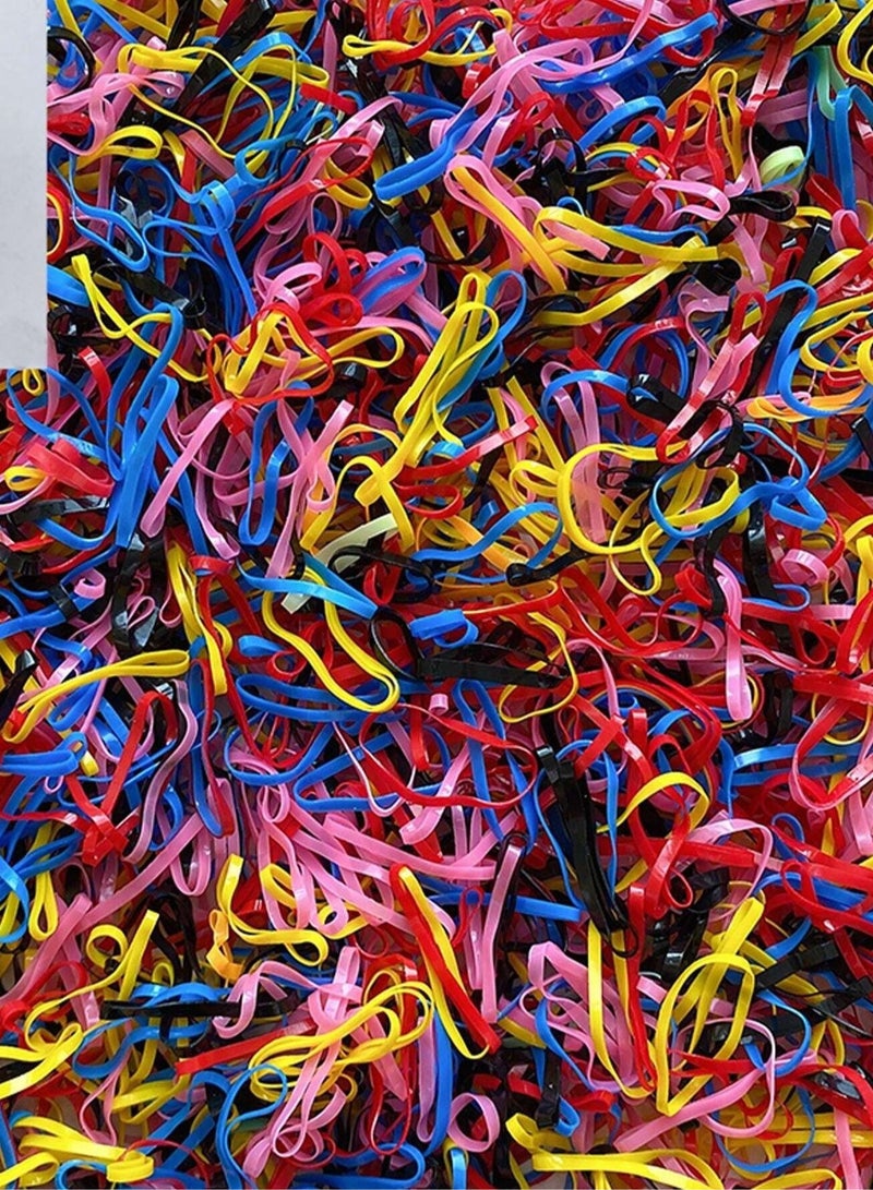 1000-Pieces Girls Elastic Hair Bands Set With Random Different Colors - Image 2