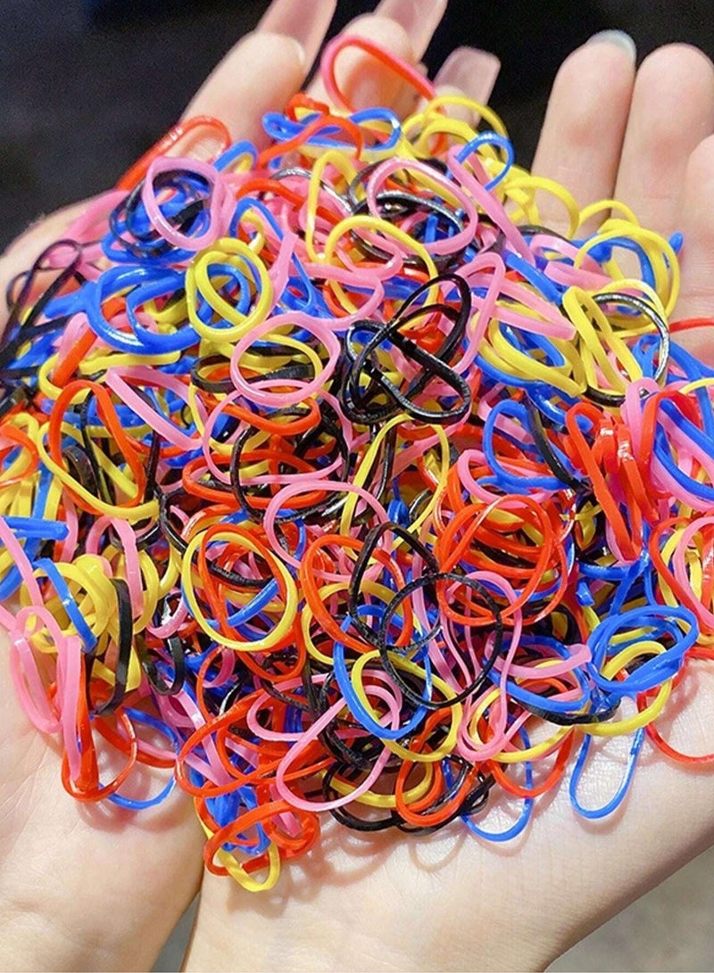 1000-Pieces Girls Elastic Hair Bands Set With Random Different Colors - Image 3
