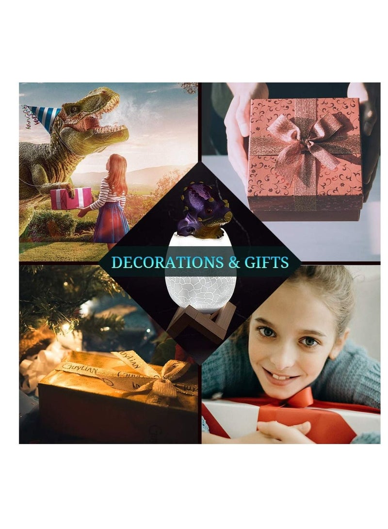 Y&D 3D Dinosaur Night Light for Kids, with Remote Control 16 Color Changing, Toy Festival Gifts, Birthday Gift Boys Girls (Triceratops) - Image 3
