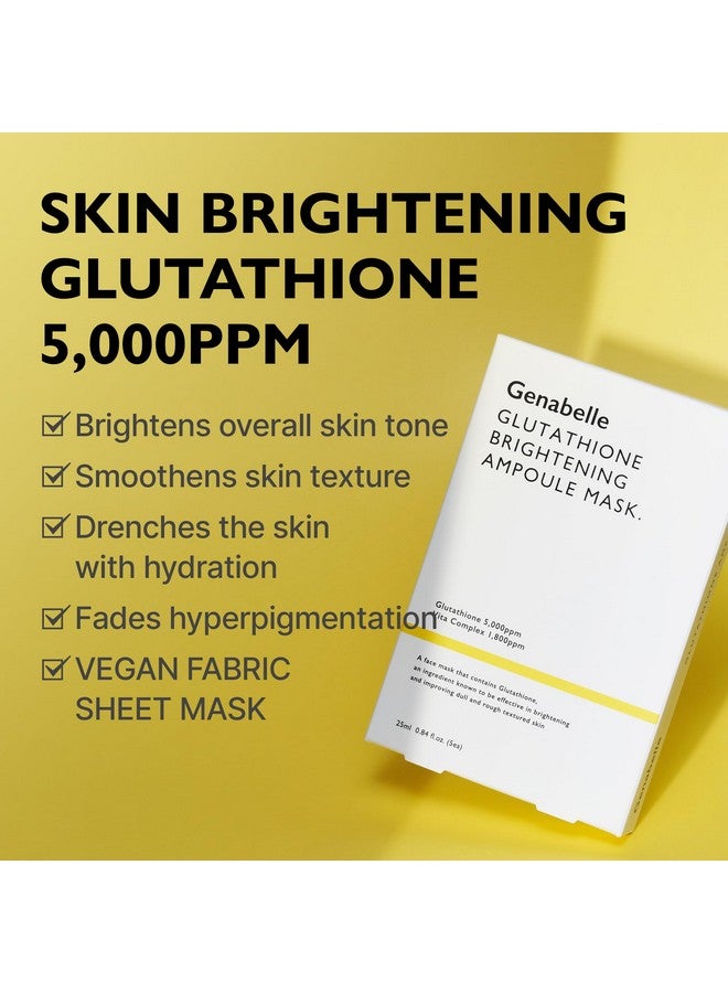 Genabelle Glutathione Radiance Ampoule Mask - Lightweight, Intensive Radiance-Boosting Mask Sheet 5pcs - Image 2
