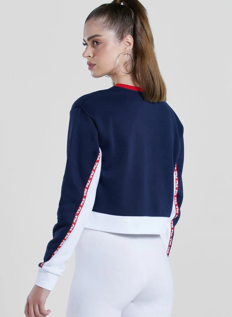 FILA Logo Piping Fleece Sweatshirt