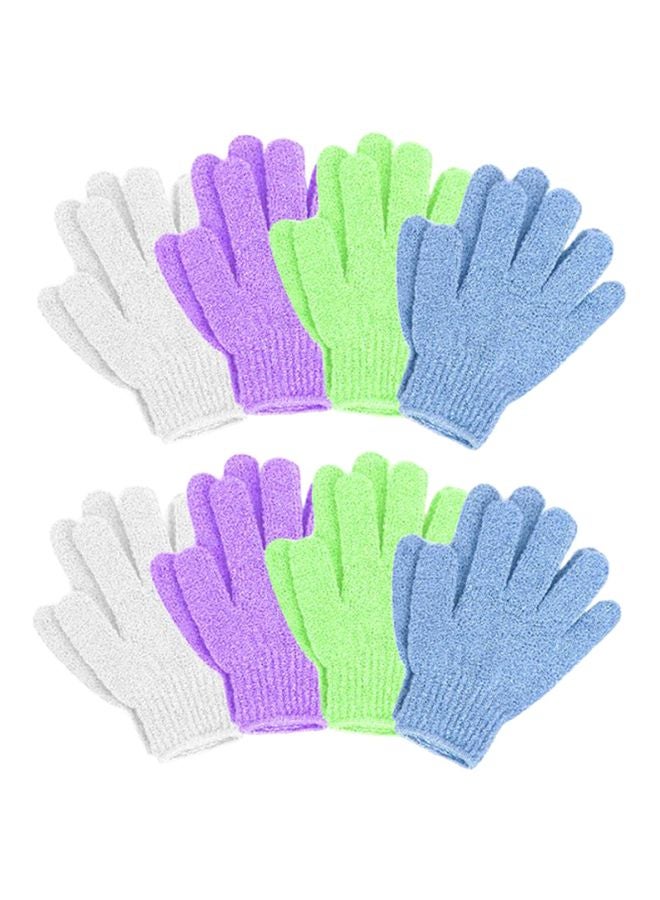 Pair of 8 Bath Gloves Multicolor