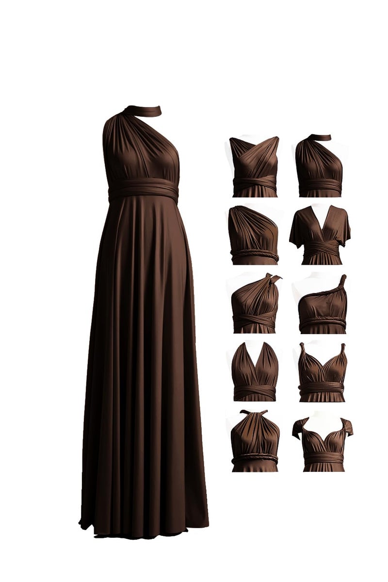 72styles Infinity Dress with Bandeau, Convertible Bridesmaid Dress, Long, Plus Size, Multi-Way Dress, Twist Wrap Dress - Image 1