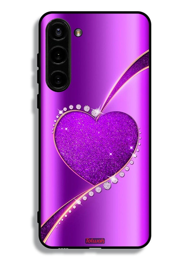 Tolwak Samsung Galaxy S23 Plus 5G Protective Case Cover Glitter Heart - Image 3