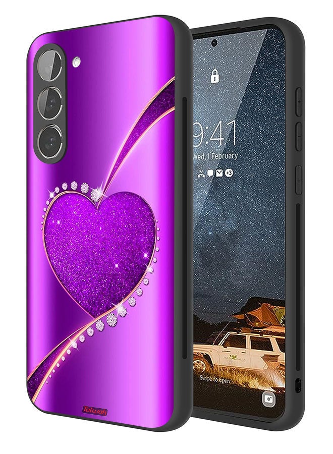 Tolwak Samsung Galaxy S23 Plus 5G Protective Case Cover Glitter Heart - Image 1