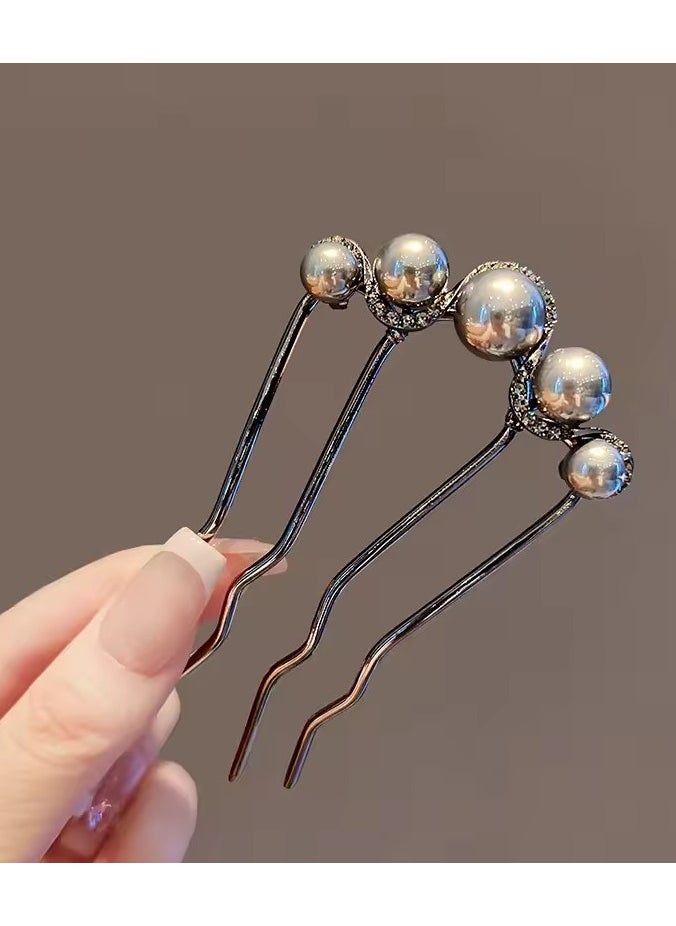 Goolsky Fashion Metal U-Shaped Hair Stick Women Elegant Simple Pearl Hair Clip Pins Hairpin Headwear Hair Accessories Gifts  - Image 1
