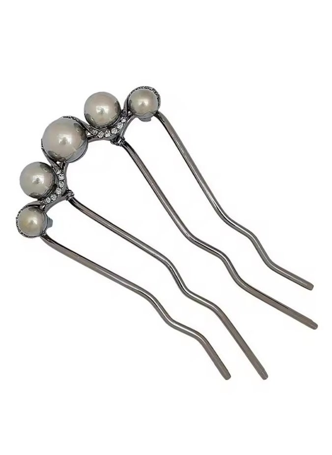 Goolsky Fashion Metal U-Shaped Hair Stick Women Elegant Simple Pearl Hair Clip Pins Hairpin Headwear Hair Accessories Gifts  - Image 2