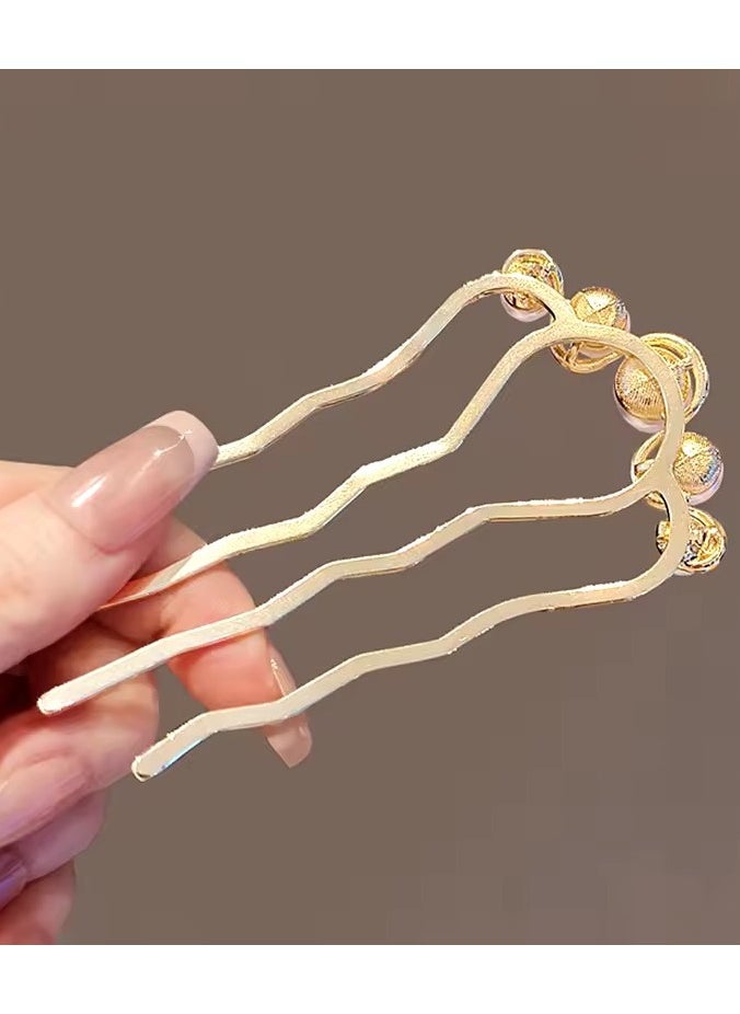 Goolsky Fashion Metal U-Shaped Hair Stick Women Elegant Simple Pearl Hair Clip Pins Hairpin Headwear Hair Accessories Gifts  - Image 5