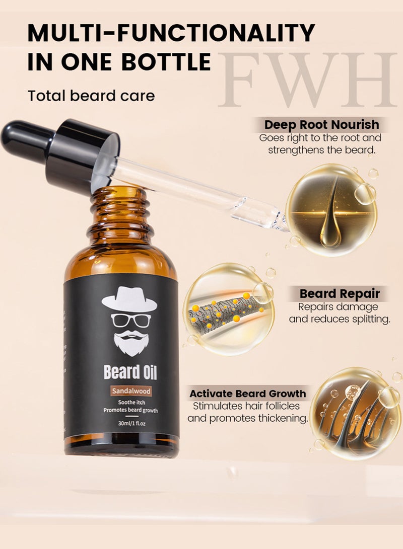 Splendors Beard Oil For Men Beard Growth Oil Facial Hair Treatment Natural Extracts Beard Softener And Care-Strengthens Moisturizes Beard 30ml Male Beard Gift  - Image 3