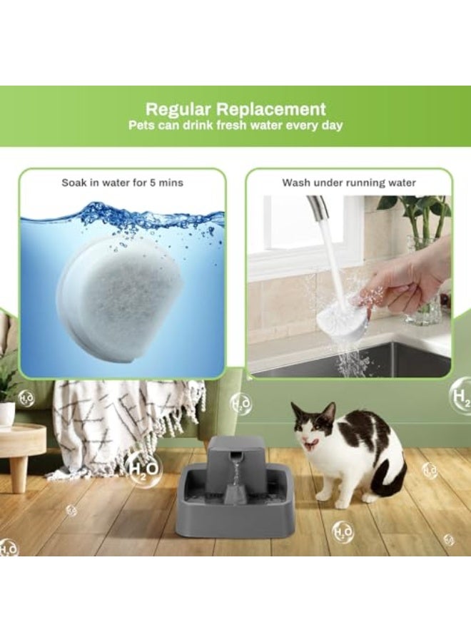 6-Pack Cat Fountain Replacement Carbon Filters, 6 Pcs Water Fountain Filters & 6 Pcs Replacement Foam for Ceramic Pagoda Avalon Butterfly Sedona Automatic Water Bowl Filters with Pre-Filter Foam - Image 5