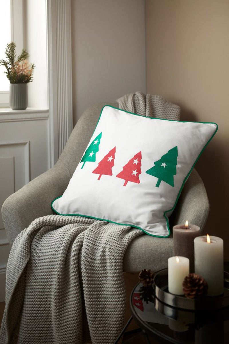 Tchibo Decorative Cushion Cover 50 x 50 cm, White Combo  - Image 1