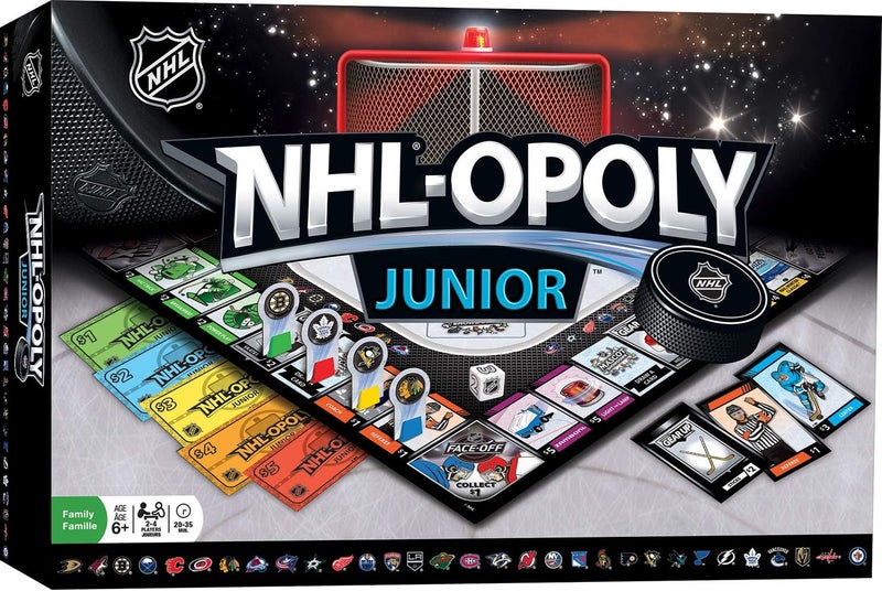 MasterPieces NHL Opoly Junior Board Game For 24 Players Ages 6 - Image 1