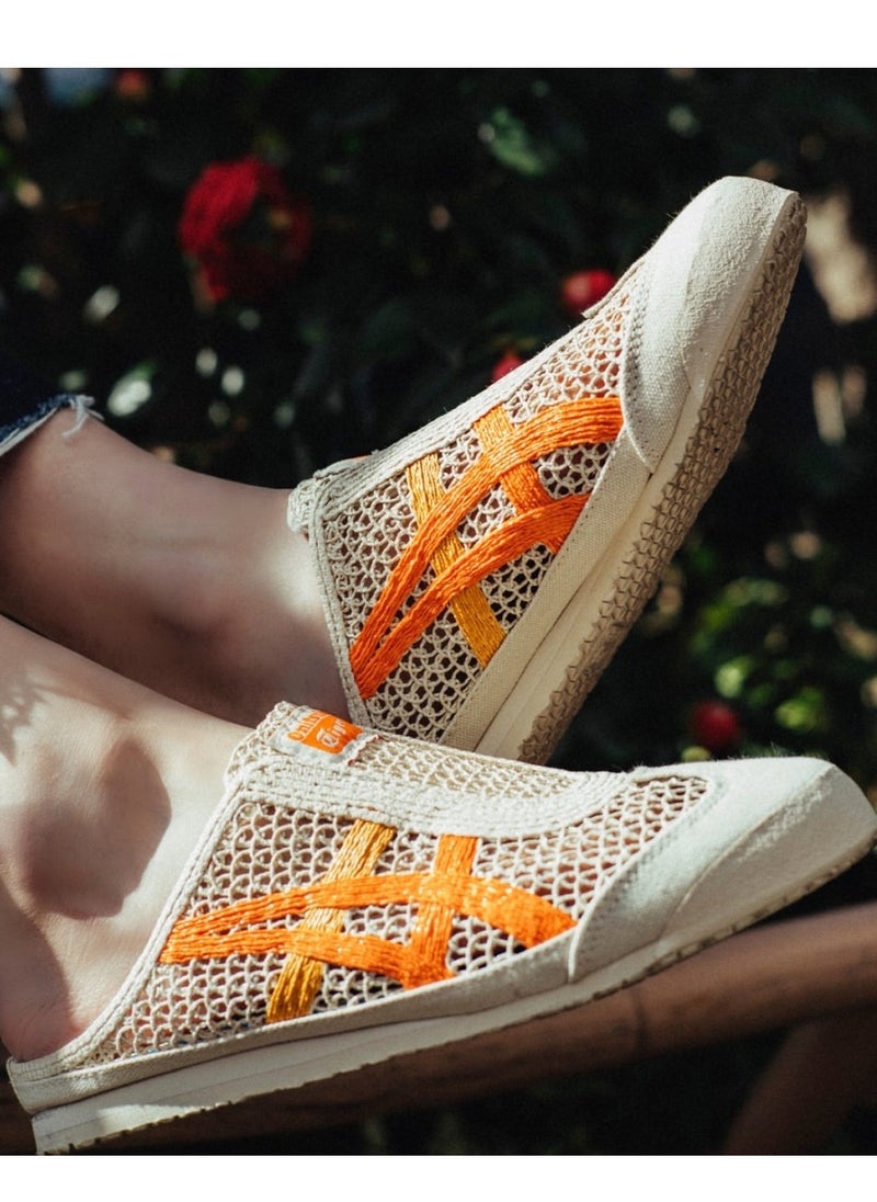 Onitsuka Tiger Sabot Slip-On Sandals Beige/Red/Orange For Men/Women/Students  - Image 3