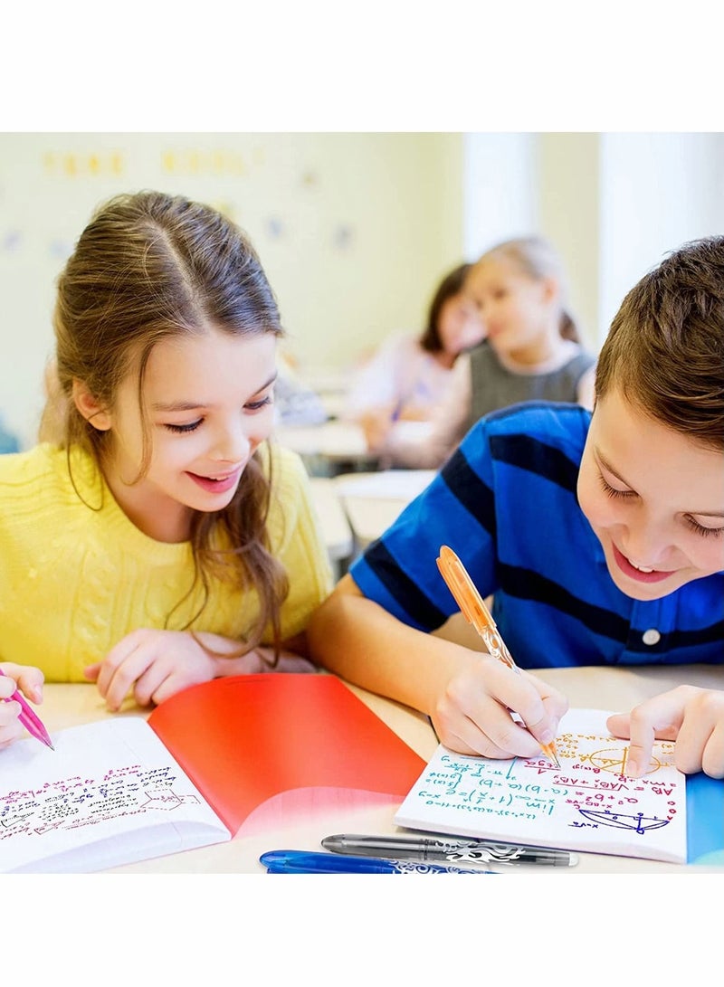 Erasable Pens, Erasable Rollerball Pen, 0.5mm Tip Rubber Pen, Ink Eraser Pen, 8 Colors Erasable Gel Pens for Kids Adults School Supplies Office Stationery, Color Hot Water Type Erasable Pen - Image 4