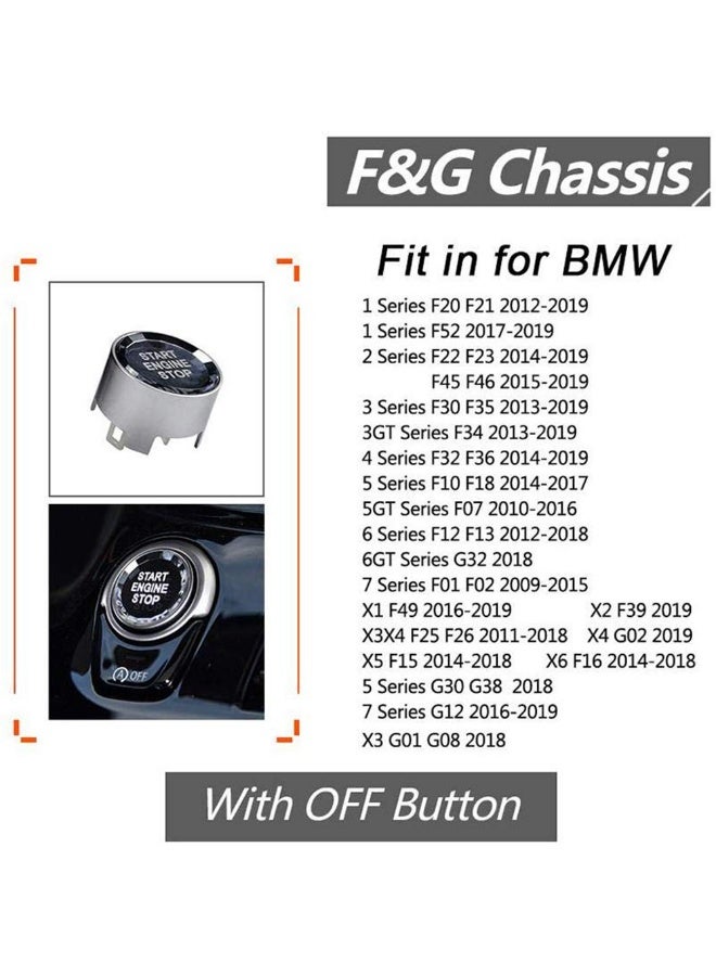 WinCheer زر بدء تشغيل بلوري متوافق مع BMW، زر وظيفة بدء تشغيل وإيقاف المحرك العاكس، غطاء مفتاح ماسي بديل لشاسيه G/F 2 3 4 5 6 7 سلسلة X1 X3 X4 X5 X6 - Image 5