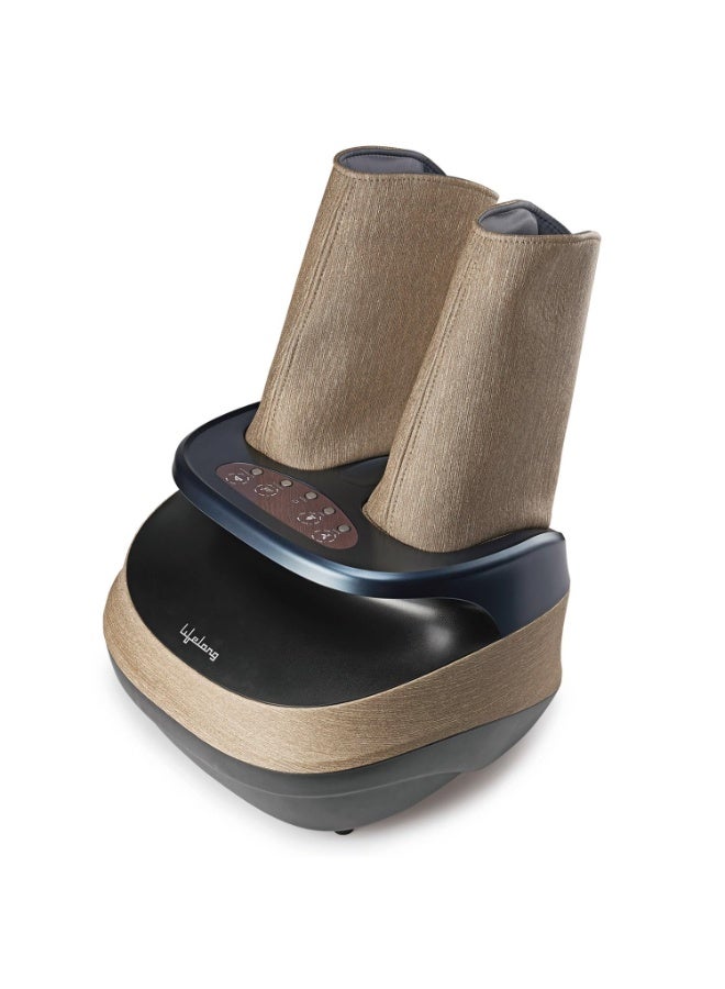 Lifelong Air Pressure Foot & Leg Massager Machine for With Heat For Home -Relaxing Shiatsu & Kneading Calf Massage with Heat & 14 Compression,6 Foot Rollers & 3 Massage Modes for Pain Relief - Image 1