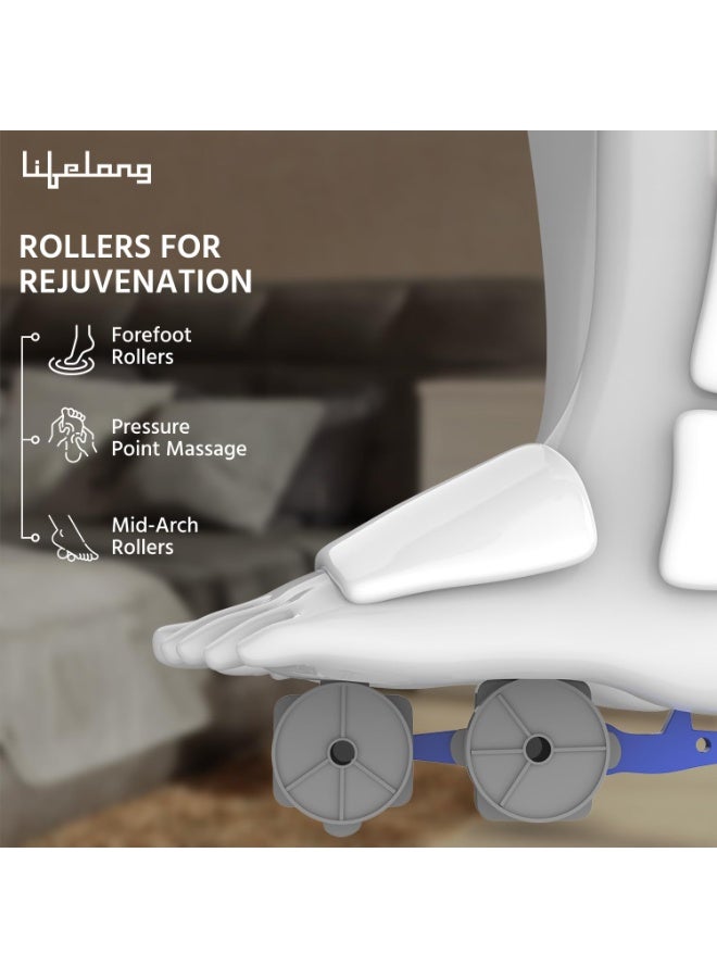 Lifelong Air Pressure Foot & Leg Massager Machine for With Heat For Home -Relaxing Shiatsu & Kneading Calf Massage with Heat & 14 Compression,6 Foot Rollers & 3 Massage Modes for Pain Relief - Image 3