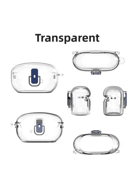 Applicable To For SonyFor SonyWF-1000XM5 Bluetooth Headset Protective Cover Switch Storage Transparent Drop-resistant Shell-Color:Transparent-Model:D42