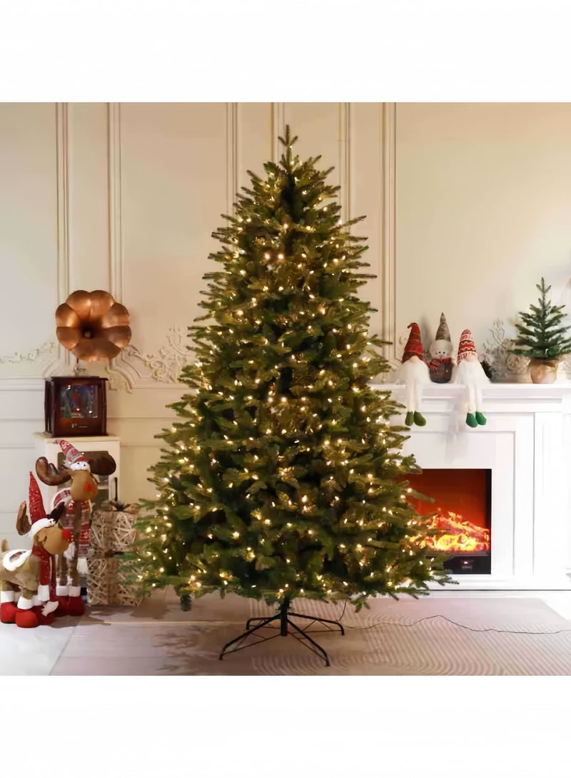 GGEROU شجرة عيد الميلاد الاصطناعية بطول 10 أقدام مع جهاز تحكم عن بعد، 800 ضوء LED دافئ أبيض وألوان متغيرة، شجرة صنوبر مزيفة مع أرجل معدنية، 2350 طرف فرع، خضراء - Image 3