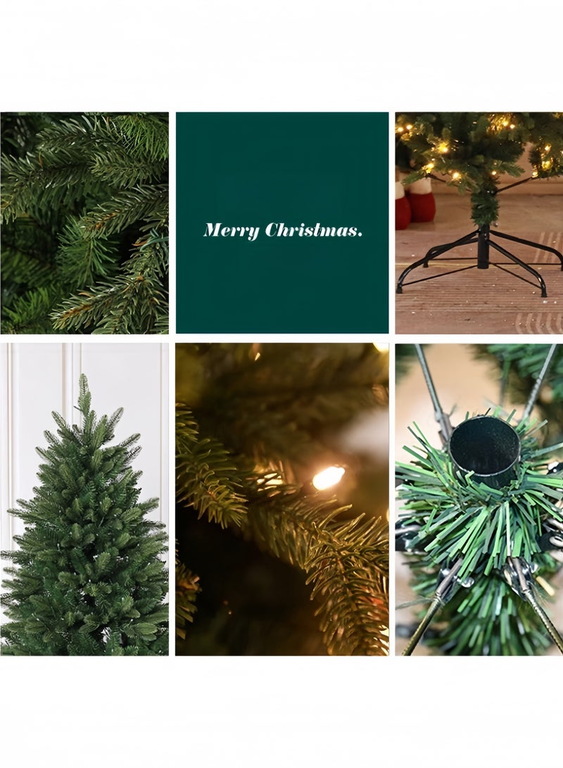 GGEROU شجرة عيد الميلاد الاصطناعية بطول 10 أقدام مع جهاز تحكم عن بعد، 800 ضوء LED دافئ أبيض وألوان متغيرة، شجرة صنوبر مزيفة مع أرجل معدنية، 2350 طرف فرع، خضراء - Image 5