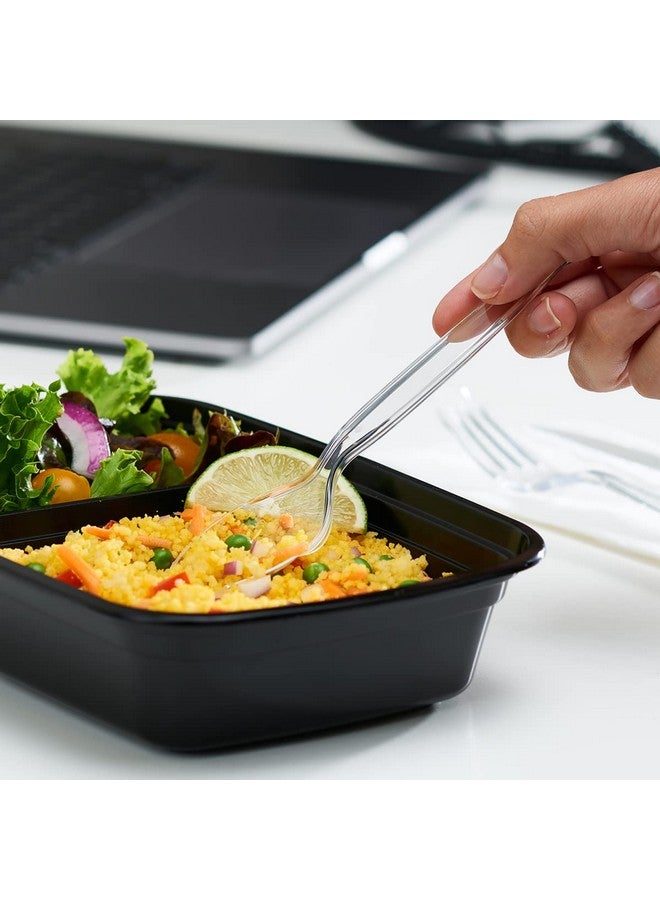 Comfy Package [100 Pack] Heavy Duty Disposable Clear Plastic Spoons - Plastic Silverware, Basic Cutlery for Parties, Events, and Everyday Use - Image 5