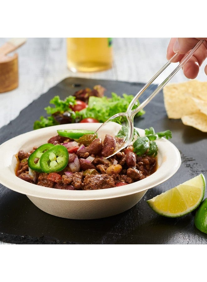 Comfy Package [100 Pack] Heavy Duty Disposable Clear Plastic Spoons - Plastic Silverware, Basic Cutlery for Parties, Events, and Everyday Use - Image 3