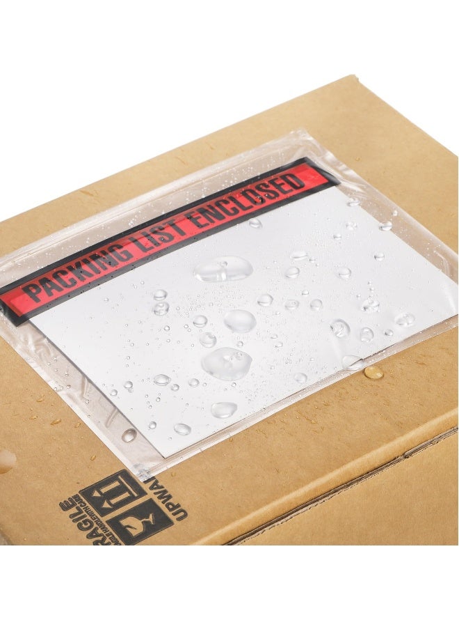 Generic 100 Pcs Clear Packing List Envelopes 150mm x 220mm Adhesive Invoice Sleeves Top Loading Mailing Bags  - Image 4