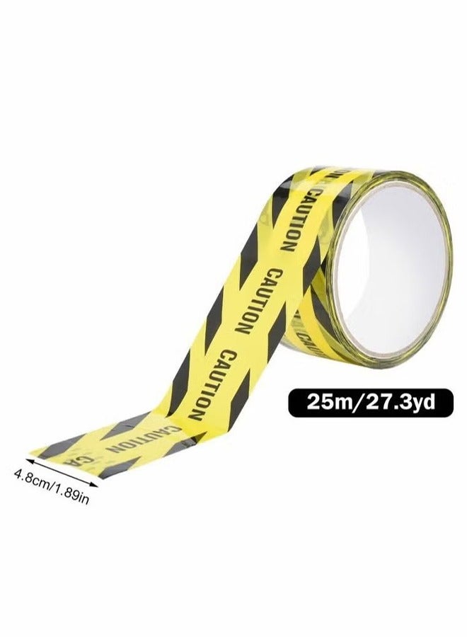 Warning Tape Self-Adhesive - Caution, Packaging Tape, Yellow and Black Anti Slip Sticker Self Adhesive Masking Tape Safety Strip for Marking Floors Walls Step Floor Tape Black Duct Tape - Image 2