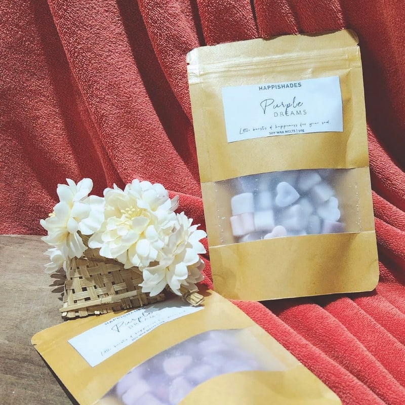 Happishades Premium Lavender Scented Wax Melts 50 Grams Natural Soy Wax Vegan Essential Oil Infused 100150 Hrs Scent Time Safe SmokeFree Easy to Use - Image 3