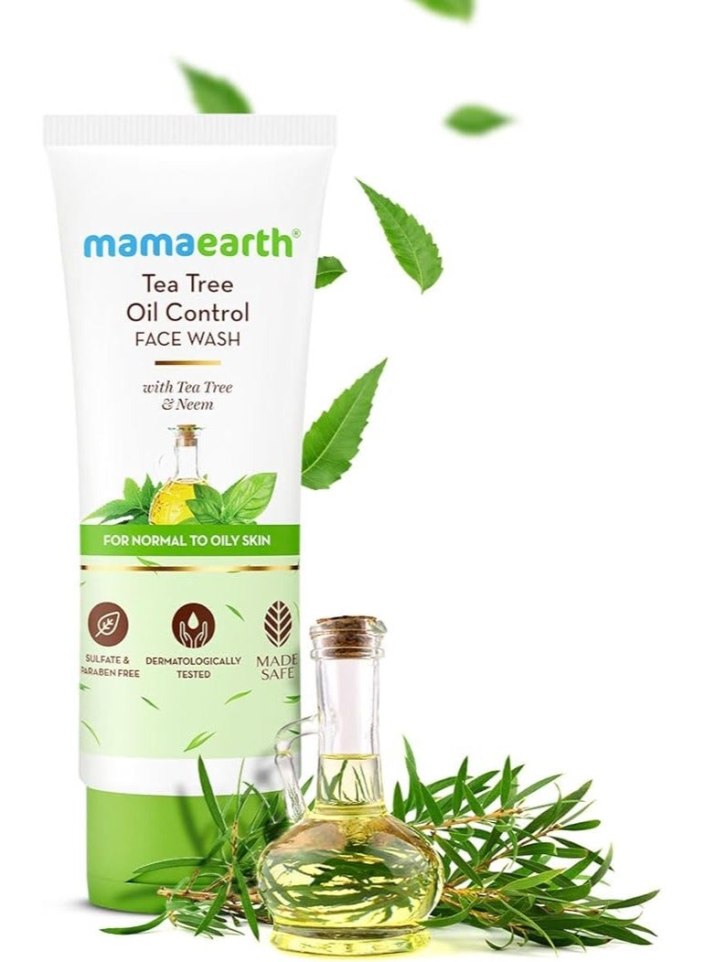 Mamaearth Tea Tree Natural Face Wash for Acne & Pimples Wash 100 ml - For Normal & Dry Skin - Image 4