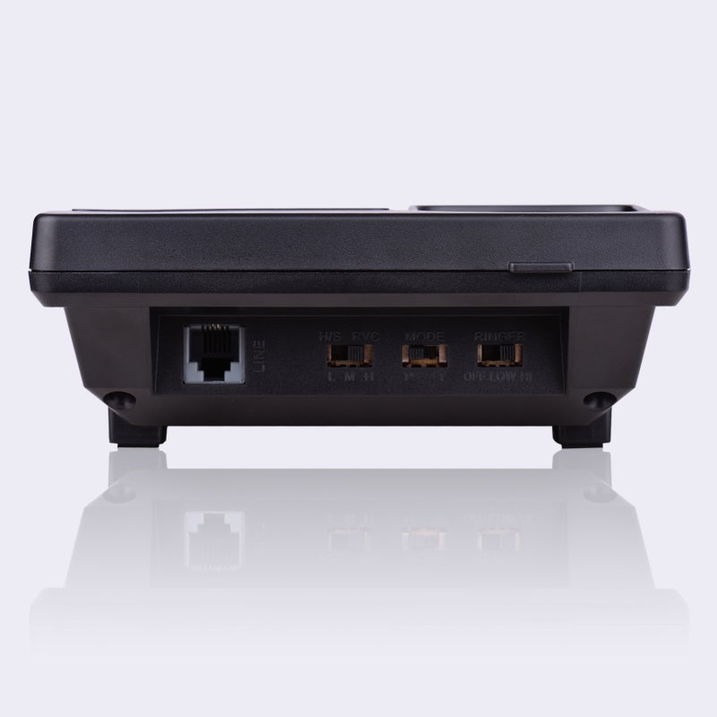 Black Corded Telephone: Adjustable Volume Ringer Control - Switchable Tone Pulse Dialing Last Number Redial for Home Office Hotel Use - Image 5