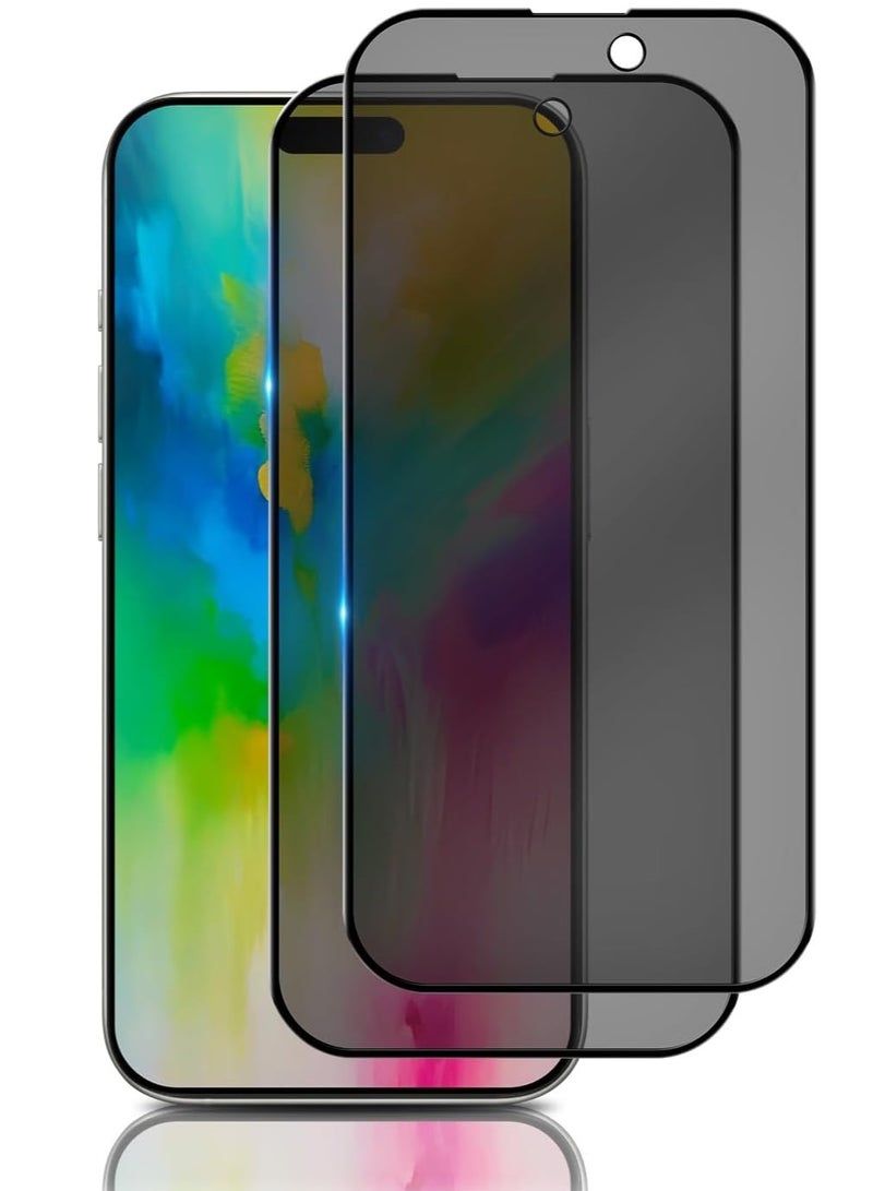 MIGOFAST 2 pcs Tempered Glass Compatible with iPhone 16 Pro Max Privacy Screen Protector [Anti-Spy] [Anti-Scratch] [9H Hardness] Tempered Glass for iPhone 16 Pro Max 6.9-Inch - Image 1